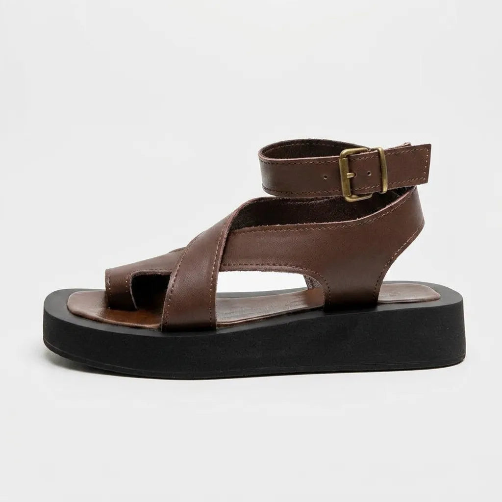 LEATHER SANDALS-ROMA-1920 BLACK SERIES