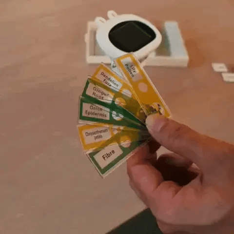 Pocket Microscope inspecting surface, handheld digital microscope for kids observing real-world details