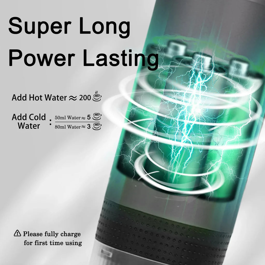 Portable espresso machine battery system with long-lasting power, USB-C rechargeable electric coffee maker