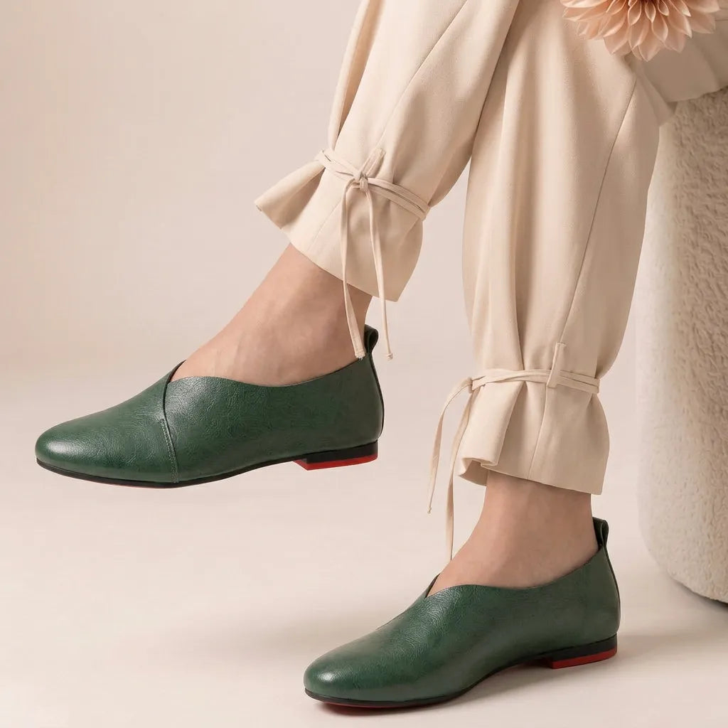 LEATHER FLATS-PALMA-1605